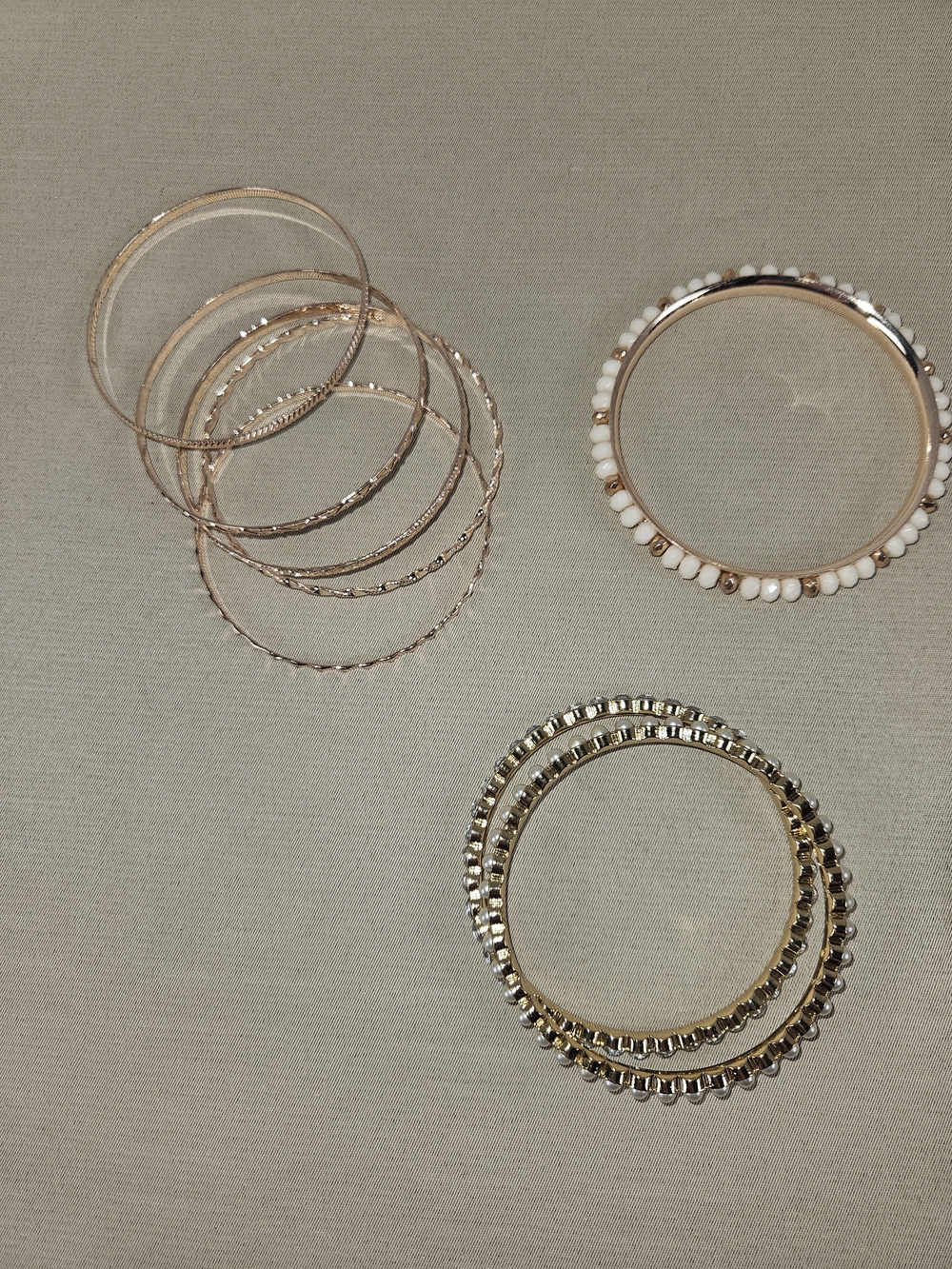 New York & Company Rose Gold and Gold Bangle Bracet Lot